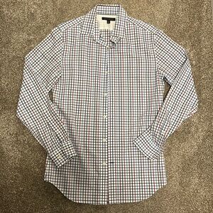 Banana Republic Blue/Red/Maroon Plaid Button Down Shirt